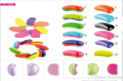 Portable Bright Colors Anti Static Hair Styling Comb Hair Brush Comb ...