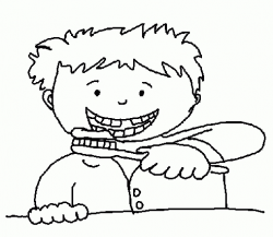 Brush Teeth Clipart Black And White - Letters
