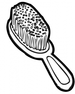 Brushing Hair Clipart Black And White - Letters