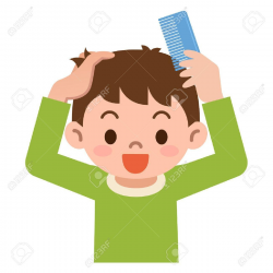 Boy Brushing Hair Clipart | korhek.org | The Best Model Haircuts and ...