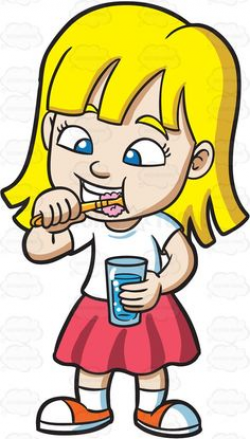 An Adorable Girl Brushing Her Teeth Before Bedtime | Bedtime, Teeth ...