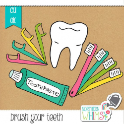Dentist Clip Art - Teeth, toothbrushes, tooth floss, and ...