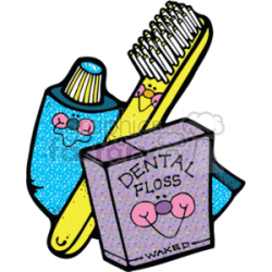 Royalty-Free Toothe brush, dental floss, and tooth paste 153665 ...