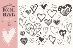 Doodle Hearts Clip Art ~ Graphics ~ Creative Market