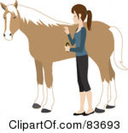 Horse Groomer Clipart