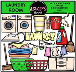 Parts of a House~Laundry Room Clip Art Bundle {Educlips Clipart}