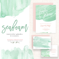 Seafoam Abstract Watercolor Splash Brush Stroke, Mint Green Nautical ...