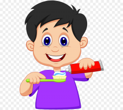 Tooth brushing Teeth cleaning Clip art - Children brush their teeth ...