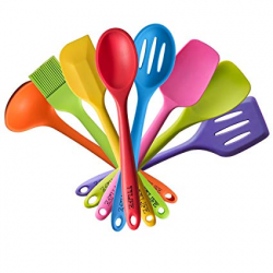 Amazon.com : TTLIFE Rainbow Colored Dish Set/Silicone Spatula ...