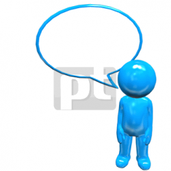 Blue Person with Speech Bubble Approving Something Animated Clipart ...