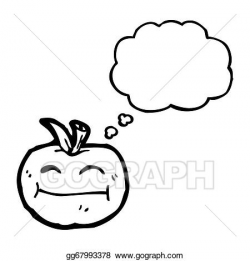 Drawing - Cartoon apple with thougth bubble. Clipart Drawing ...