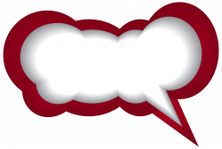 Speech Bubble Red White PNG Clip Art Image | Gallery Yopriceville ...