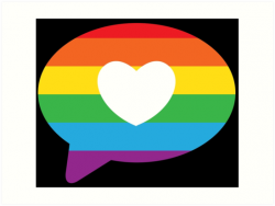Rainbow Speech Bubble LGBT Pride