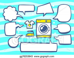 Stock Illustration - illustration of washing machine with speech ...