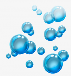 Blue Floating Water Bubbles, Blister, Steam, Float PNG Image and ...