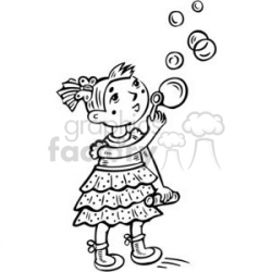 Royalty-Free small girl blowing bubbles 381542 vector clip art image ...