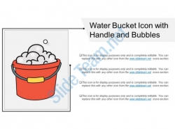 Water Bucket Icon With Handle And Bubbles | PowerPoint Slide Clipart ...