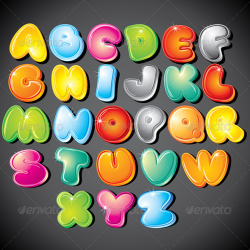 Funky Cartoon Alphabet. Vector Clipart by PILart | GraphicRiver