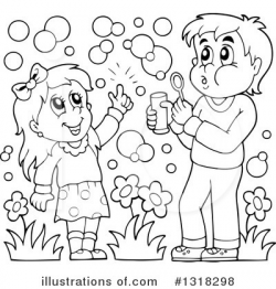 Blowing Bubbles Clipart #1318298 - Illustration by visekart