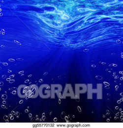 Stock Illustration - Air bubbles in the ocean. Clipart gg55770132 ...
