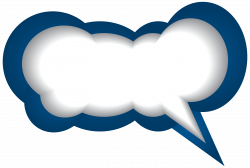 Speech Bubble Blue White PNG Clip Art Image | Gallery Yopriceville ...
