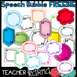 Speech Bubbles Clipart FREEBIE! 20 Free Graphics by Teacher Karma