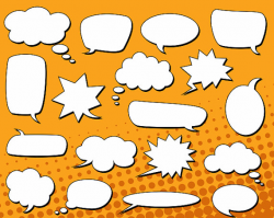 Comic Book Speech Bubbles Clip Art, Text Bubbles Clipart, Chat ...