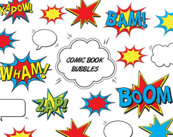 Comic Clipart Superhero Clipart Superhero Bubbles Comic