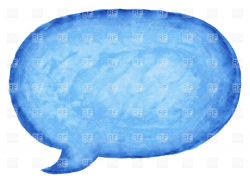 Blue watercolor speech bubble, 12982, Icons and Emblems, download ...