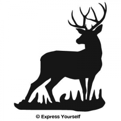 Amazon.com: Mule Deer Buck (Black - Reverse Image - Mini-set of 10 ...