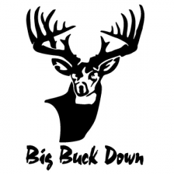 Big Buck Down Decal