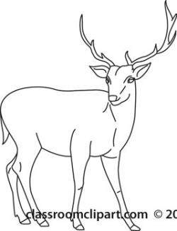 Deer buck clipart black and white danasrij top - Clipartix