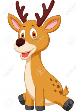 Buck clipart cute deer - Pencil and in color buck clipart cute deer