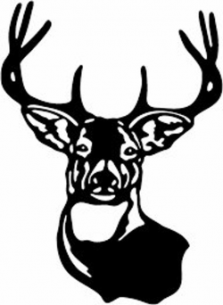 Deer Head Silhouette Decal, Deer Head Decal, Deer Hunting ...