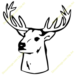 Buck Deer Head Clipart - Clip Art Bay