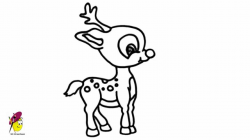 How To Draw A Easy Deer Deer Baby - Easy Drawing - How To Draw A ...