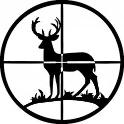Deer silhouette free clip. Buck clipart hunting banner ...