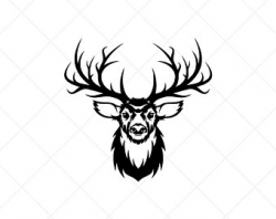 Deer head logo | Etsy