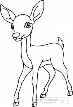 Deer Clipart Black And White - Letters