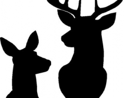 Buck and Doe silhouette stencil or decal as shown in the first
