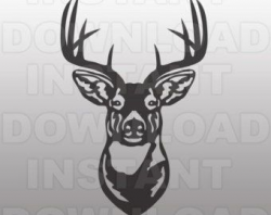 Deer Hunting Buck Standing SVG File Cutting Template-Buck Silhouette ...