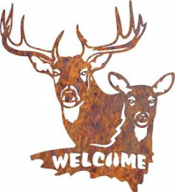 DXF CNC dxf for Plasma Router Clip Art Vector Buck and Doe Welcome ...