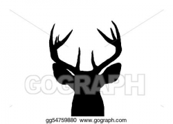 Stock Illustration - Whitetail deer buck silhouette. Clipart ...