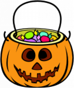 Clipart of Halloween Pumpkin Candy Bucket
