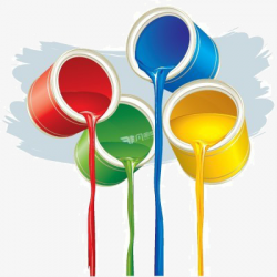Fun Color Paint Bucket Vector, Fun Paint Color, Vector Material ...