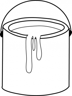 Paint Bucket Clipart Black And White - Letters