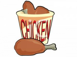 A Bucket of Fried Chicken Clip Art Image