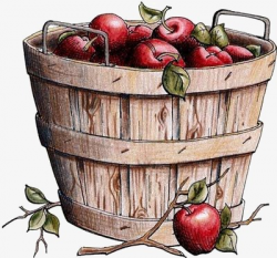 Apple Barrel, Creative Fruit, Red Apple, Orchard PNG Image and ...