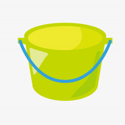 Cartoon Green Bucket, Barrel, Bucket, Green Bucket PNG Image and ...