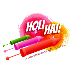Festival clipart holi pichkari - Pencil and in color festival ...